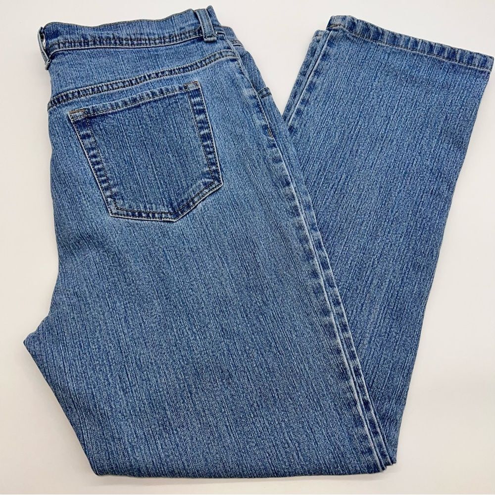 Gloria Vanderbilt Medium Wash Straight Leg High Rise Mom Denim Jeans-Size W34